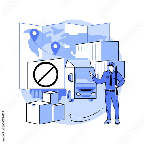Smuggling abstract concept vector illustration. photo
