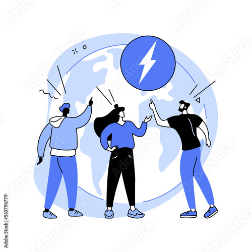Social conflict abstract concept vector illustration.