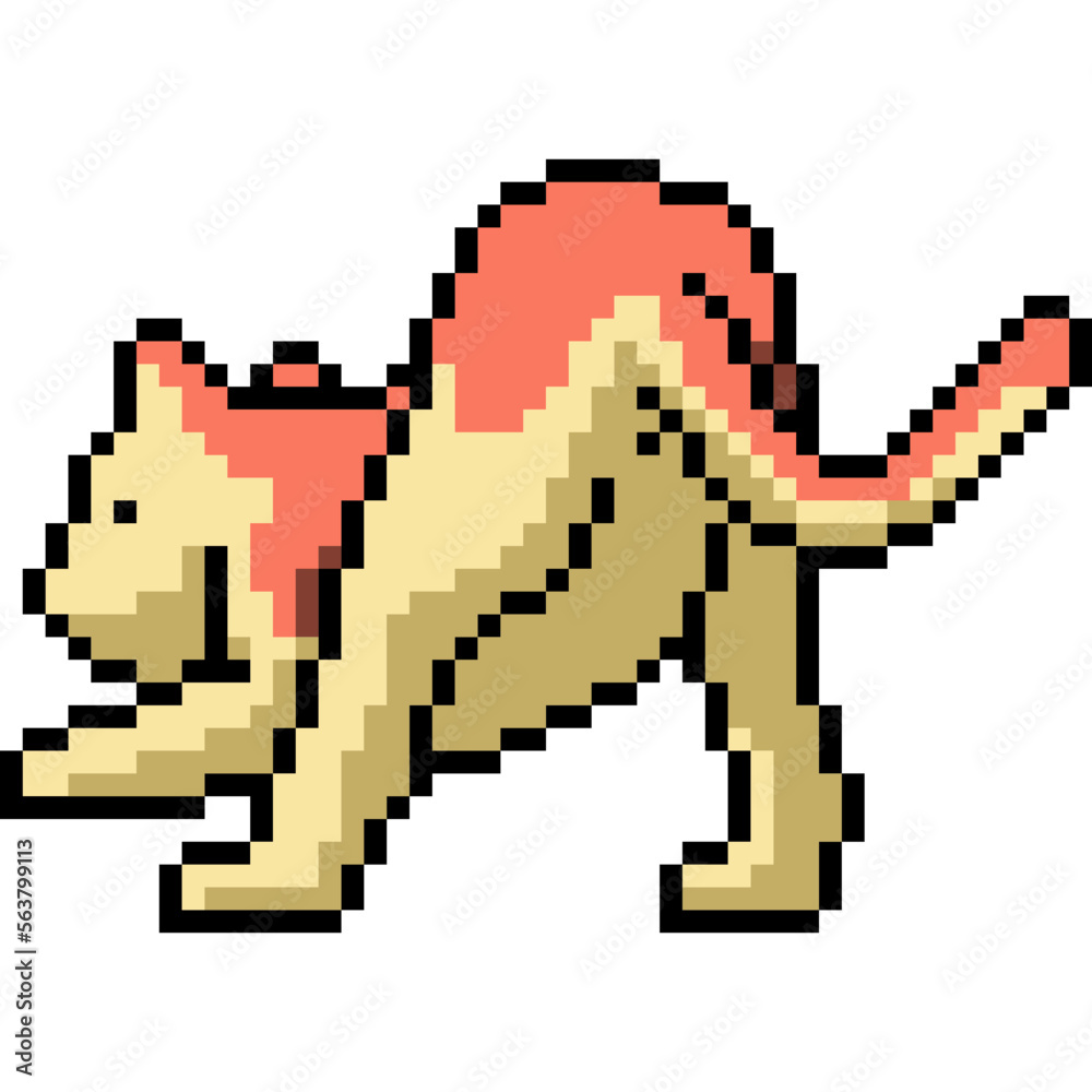 pixel art cat pet rear