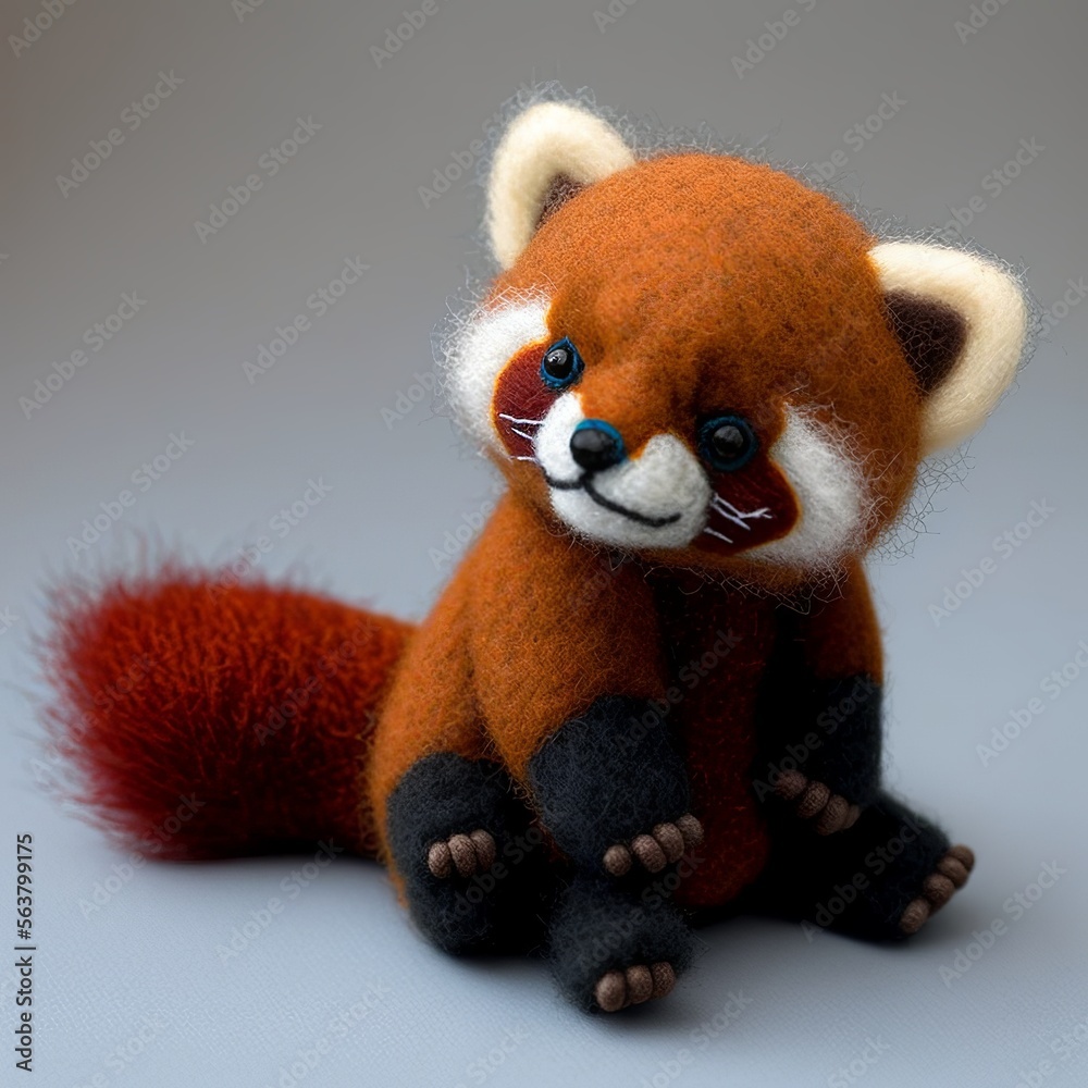 Felted Red Panda (generative AI) Felted Red Panda (generative AI)