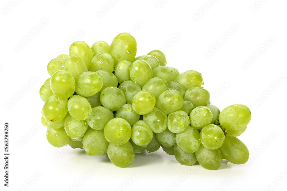 green grapes isolated on white