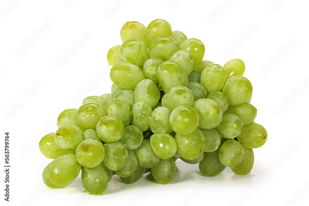 green grapes isolated on white