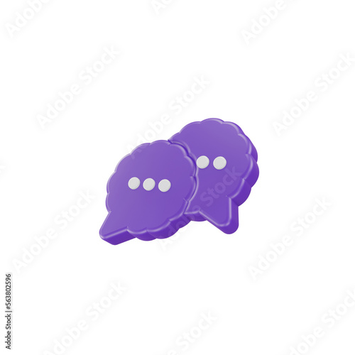 speech bubble isolated 3d rendering social network communication concept © Abdullah