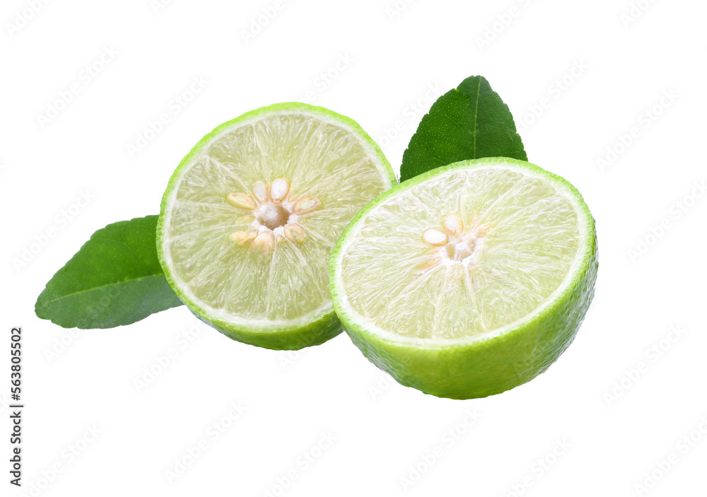 Limes with slices isolated transparent png Limes with slices isolated transparent png
