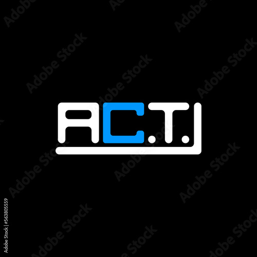 ACT letter logo creative design with vector graphic, ACT simple and modern logo.