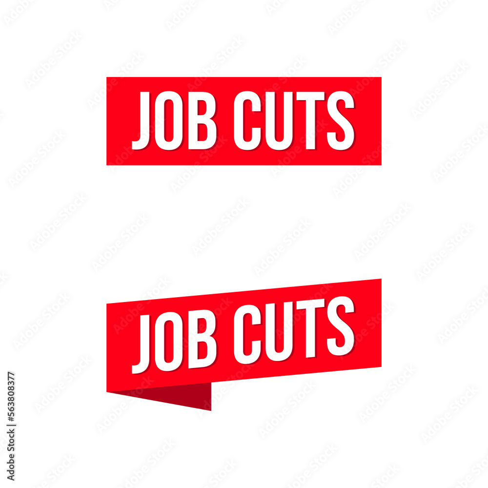 Job cuts employment business icon label sign design vector Job cuts employment business icon label sign design vector