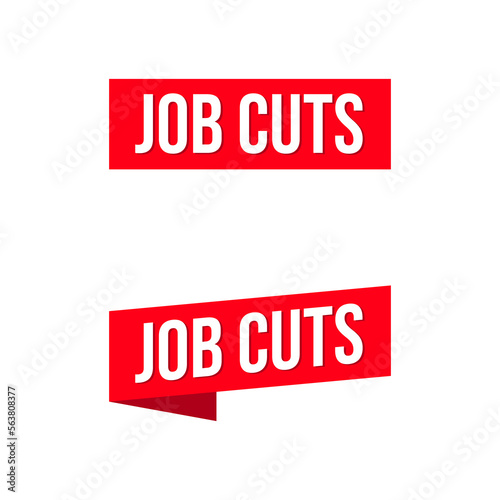 Job cuts employment business icon label sign design vector