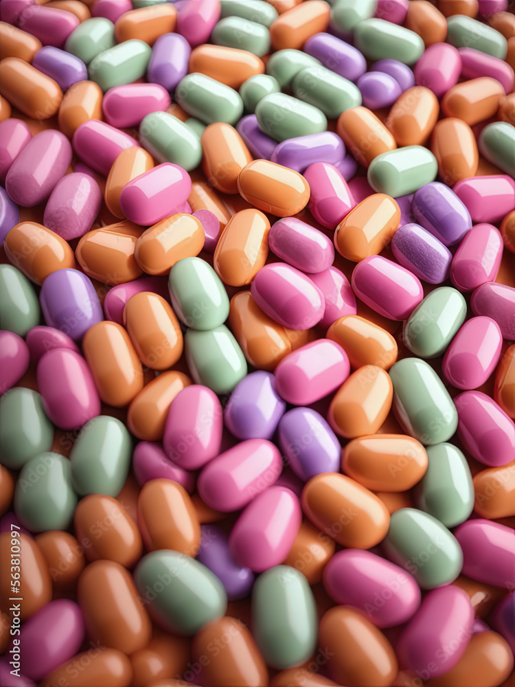 Multicolored tablets. Generative AI Multicolored tablets. Generative AI