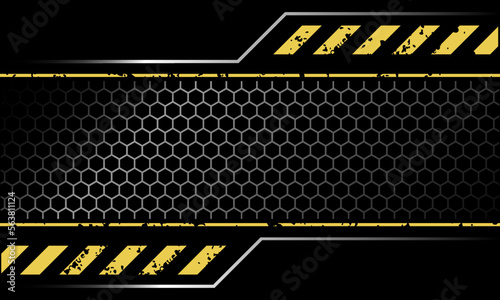 Automotive Background With Yellow And Metal Color Combination