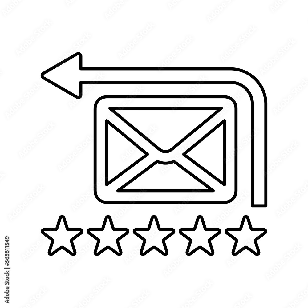Responsive email marketing line icon. Outline vector. Responsive email marketing line icon. Outline vector.