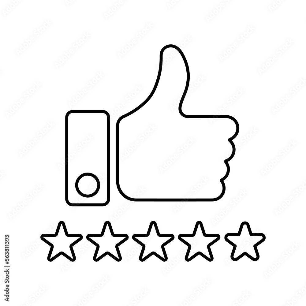 Review, like line icon. Outline vector. Review, like line icon. Outline vector.