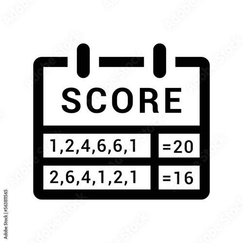 Score, scorecard icon. Simple editable vector graphics.