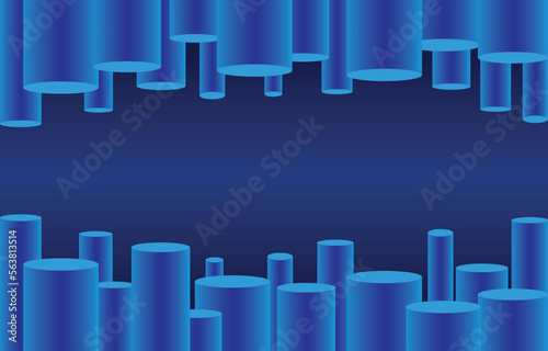 Abstract Cylinder Pipe Shapes Background