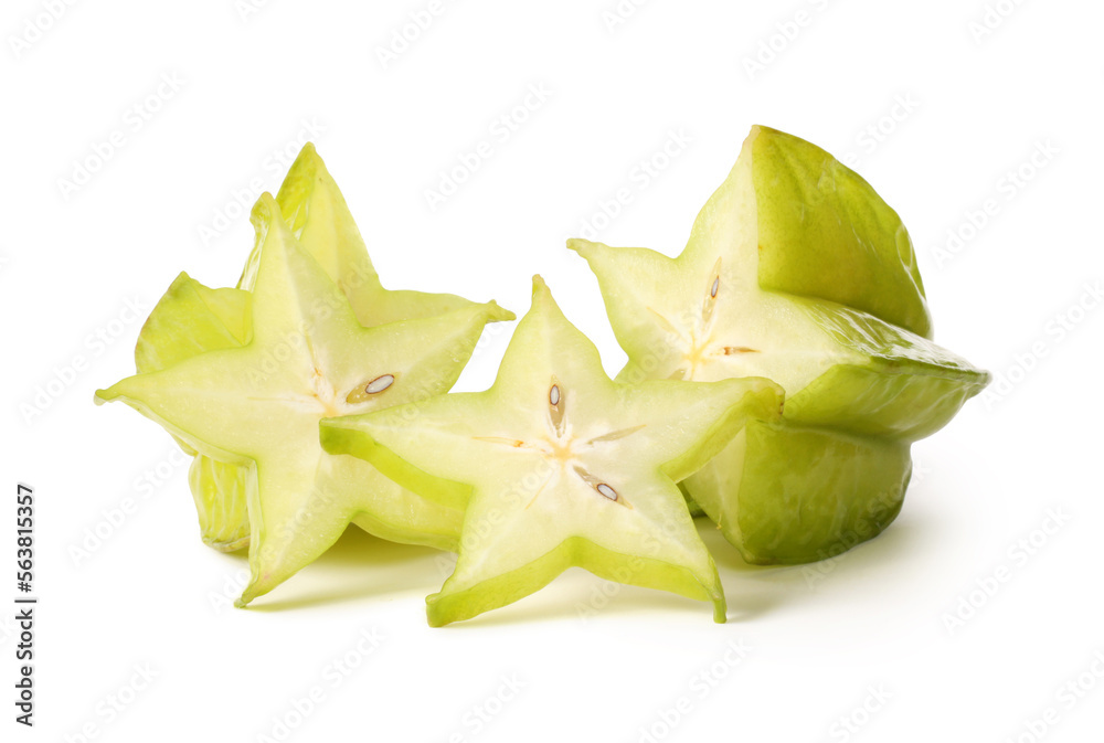 Fototapeta premium Carambole on a white background