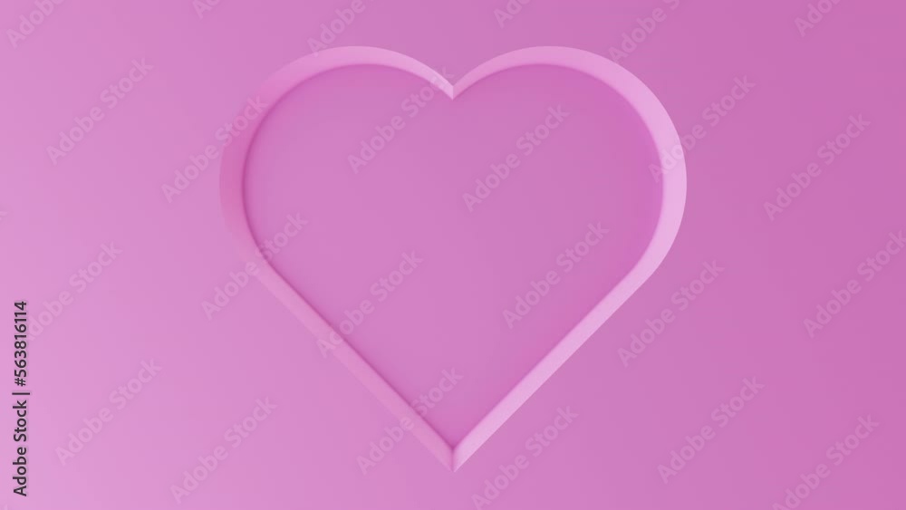 Pink logo beating heart seamless animation Pink logo beating heart seamless animation
