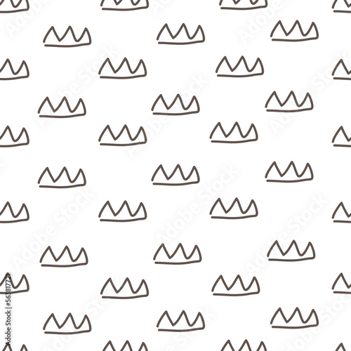 Seamless pattern with abstract decor elements. flat simple vector. hand drawing. design for fabric  textile  wrapper  print