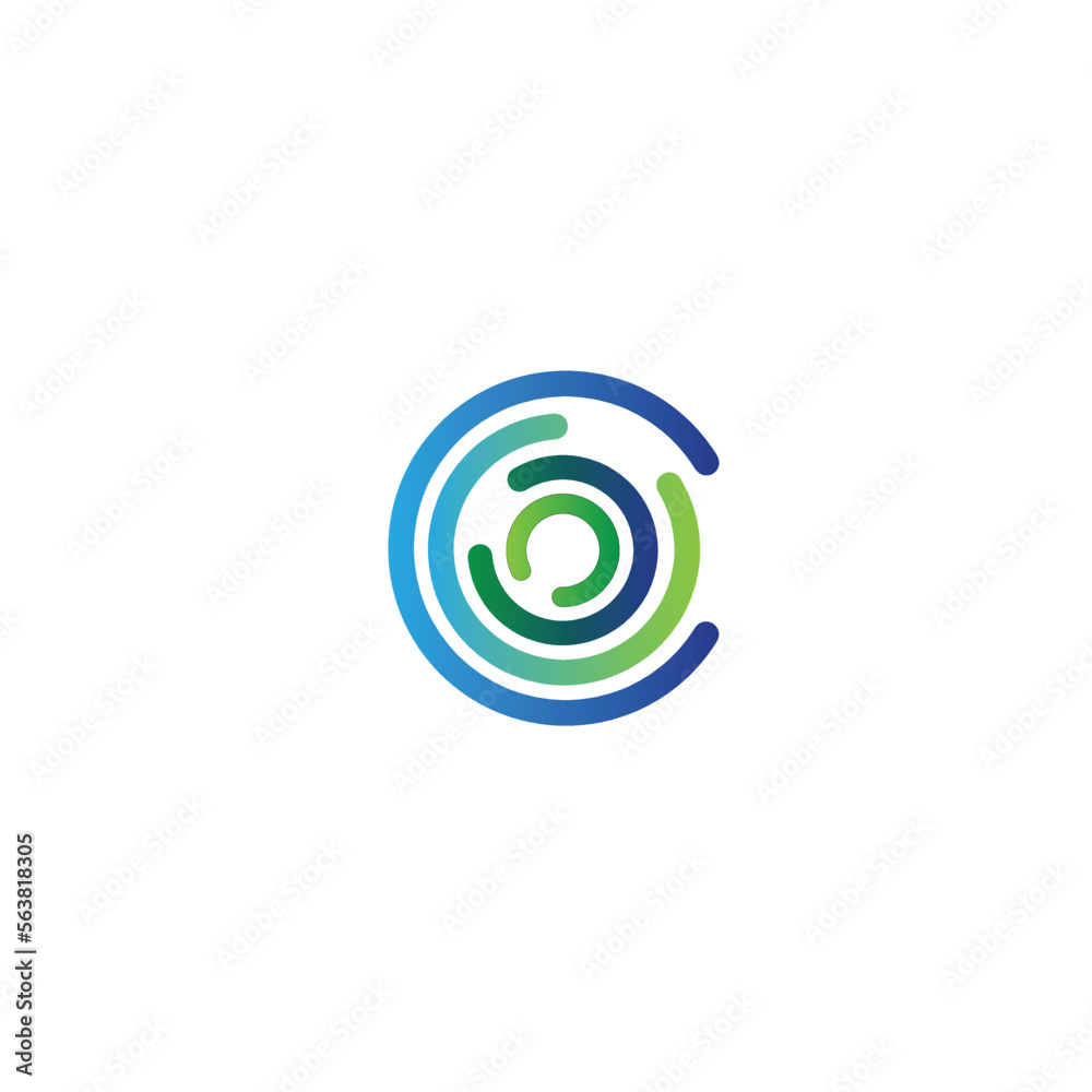 Colorful round logo design. O letter logo design. Colorful round logo design. O letter logo design.