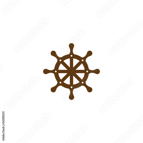 Ship rudder drawing illustration. 