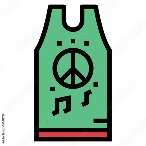 sleeveless filled outline icon style