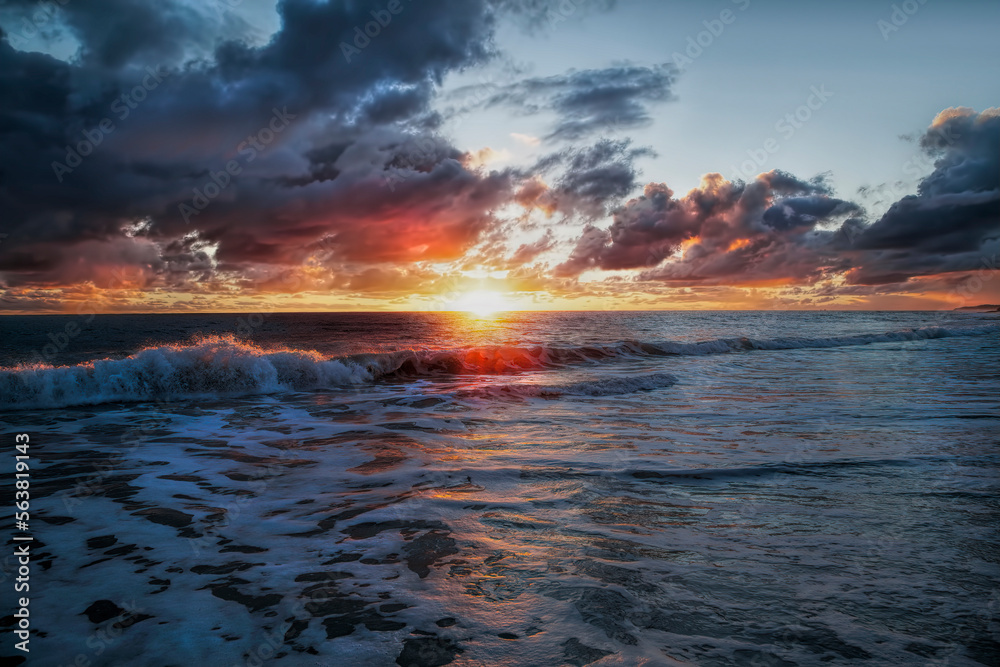 Beautiful sunset Coastline Western Australia
