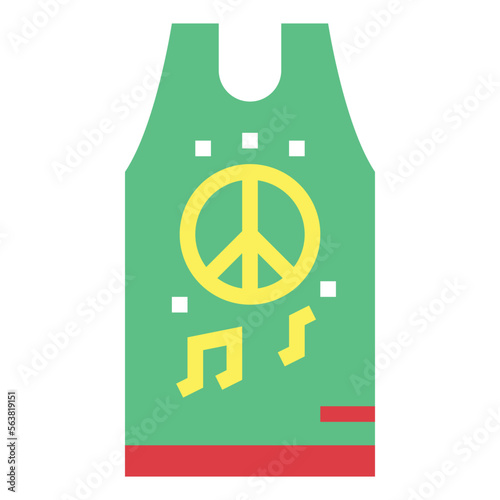 sleeveless flat icon style