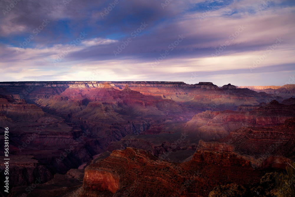 Evening light over the Grand Canyon
