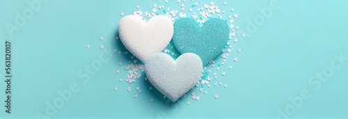 blue, heart, love, valentine, card, day, background, banner,