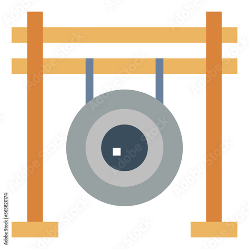 gong flat icon style