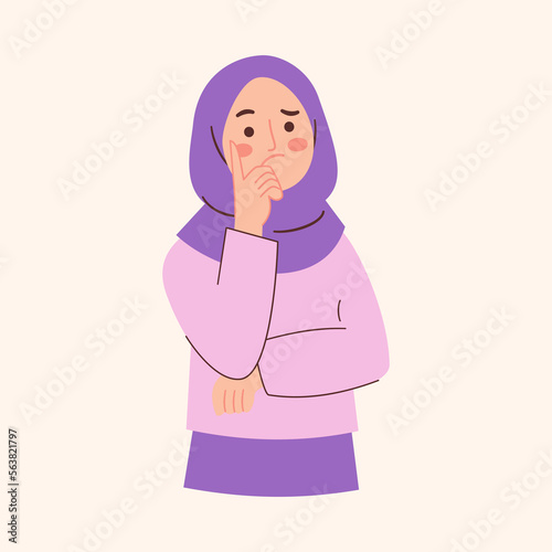 Confused muslim woman