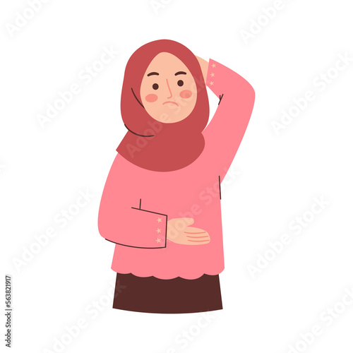 Confused muslim woman