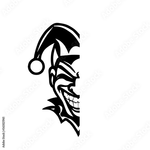 Joker Face Half