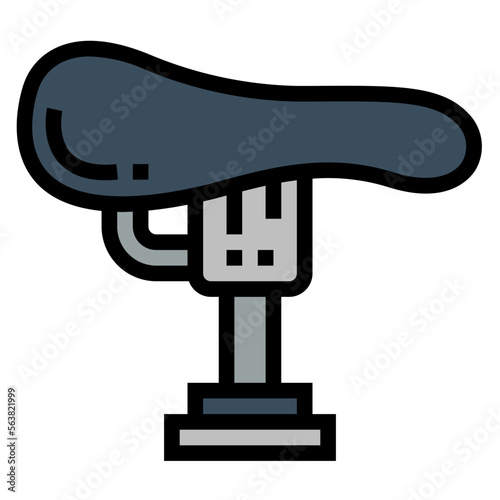 saddle filled outline icon style