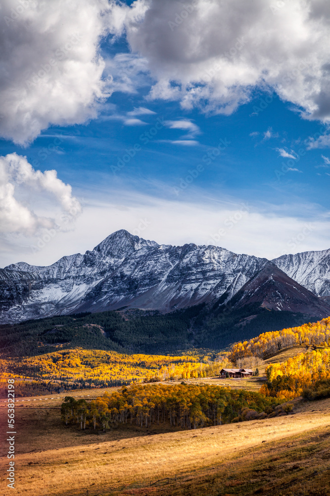 Mount Wilson in Colorado's San Juan Mountains at autumn