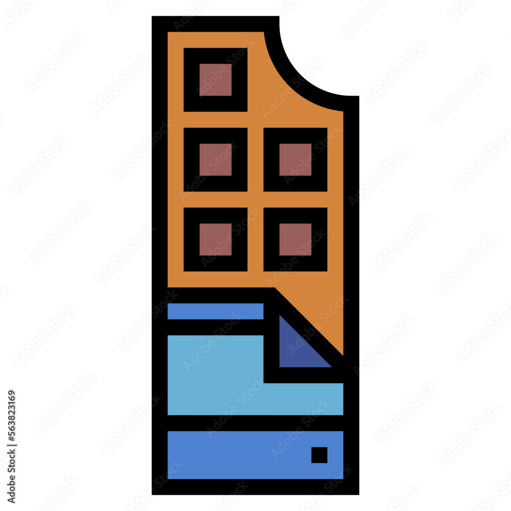 chocolate filled outline icon style chocolate filled outline icon style