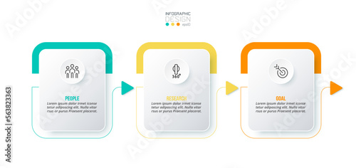 Timeline chart business infographic template.