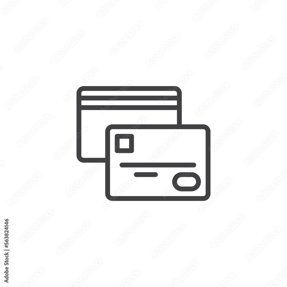 Credit card line icon Credit card line icon