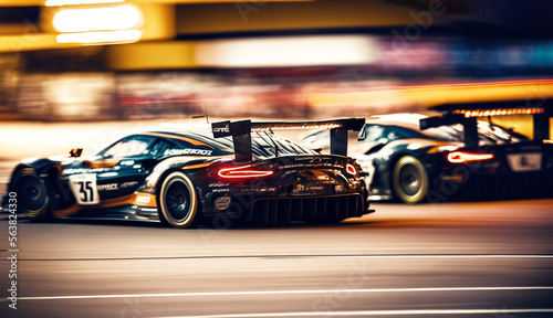 fast moving car on a race © adimas