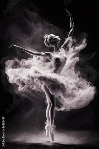 Obraz na płótnie ballerina made of smoke