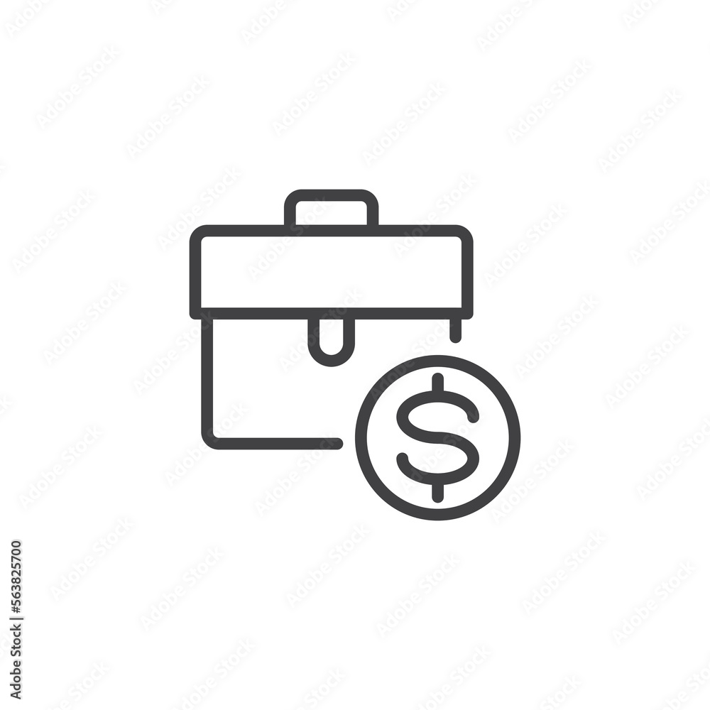 Financial portfolio line icon Financial portfolio line icon