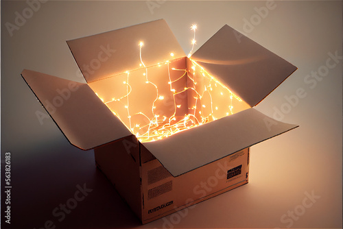 Light coming out of an open...
