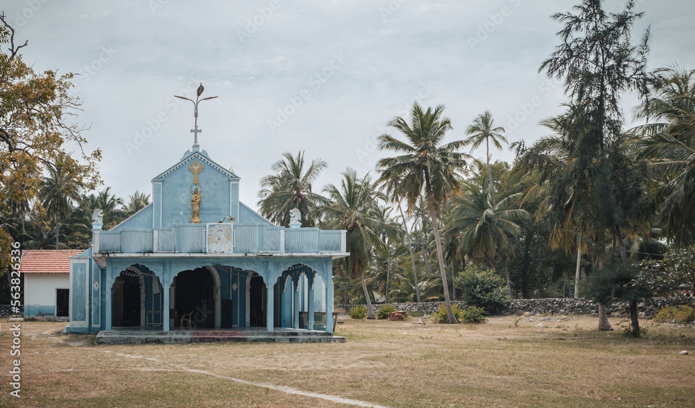 Αυτοκόλλητο Delft Island, Sri Lanka : St Mary's Catholic Church on Delft Island