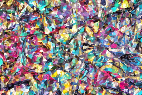 Vibrant confetti background. Bright backdrop. Slide wallpaper abstract. AI generated