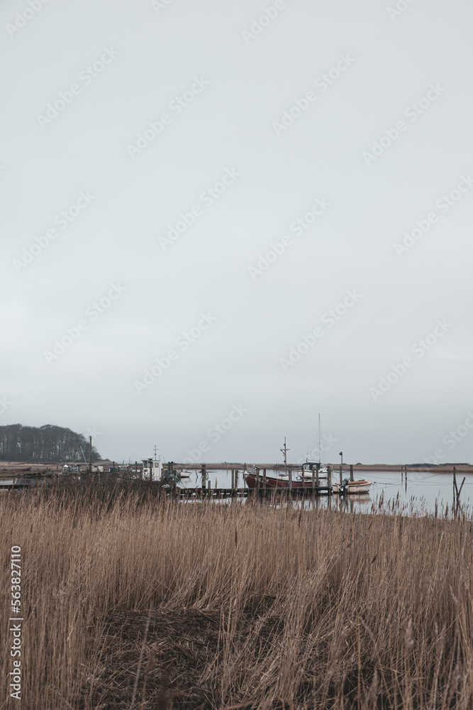 The beautiful little harbour at Thorø in Denmark