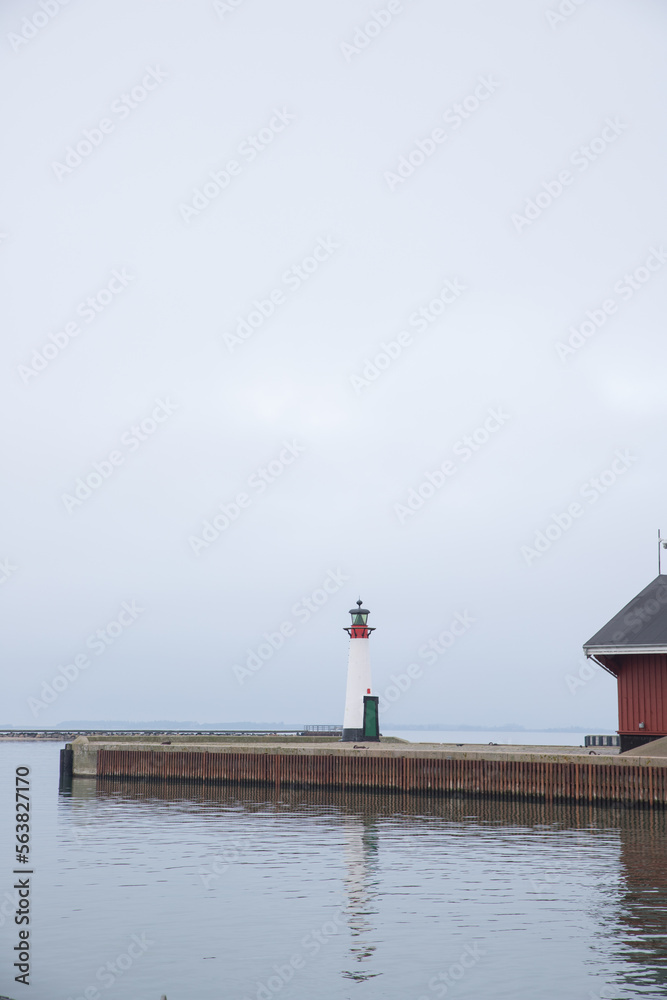 The little lighthouse in Assens, Denmark