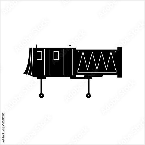 Jet Bridge Icon, Passenger Boarding Bridge Icon