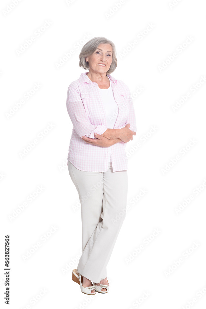 happy senior woman posing isolated happy senior woman posing isolated