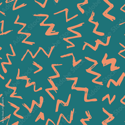 Vector Seamless Hand Drawn Scribble Pattern. Minimal Artistic Sketch Endless Print.