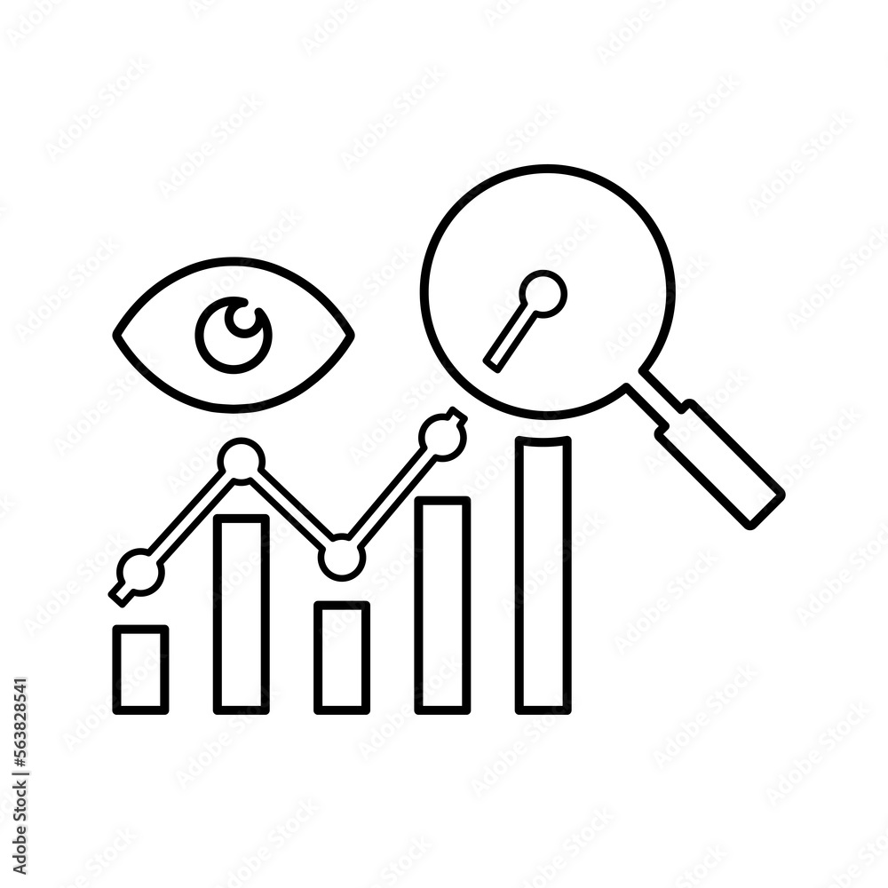 Prediction, research icon. Prediction, research icon.