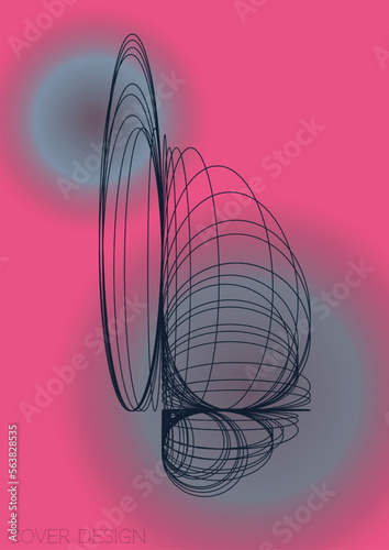 Minimal Minimal Geometric Vector Poster Design with Lines and Gradient Colorful Circles. Collection of Abstract Backgrounds for Covers, Flyers, Templates, Booklets, Cards, Brochures, Branding, etc.