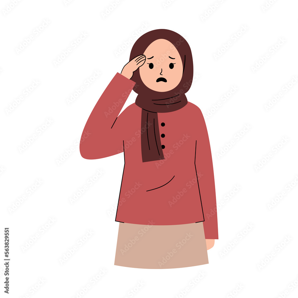 Stressed muslim Woman Stressed muslim Woman